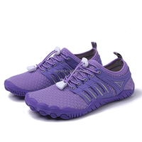 Chaussures aquatiques roses personnalisables avec logo, séchage rapide, semelle en caoutchouc, motif vague, pour hommes et femmes, plage