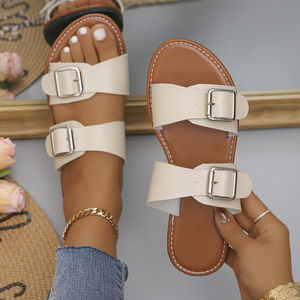Nouvelles sandales décontractées 2025, grandes tailles 35-43, sandales babouche femme, sandales de plage pour femmes, tongs plates pour femmes - Product Image 5