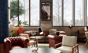 Shiyi Tempo by Hilton Hospitality เฟอร์นิเจอร์โรงแรมเมลามีนทนทานแผงทีวีติดผนังโรงแรมเฟอร์นิเจอร์ในห้องน้ำ - Product Image 4