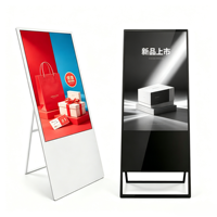 Kiosque d'information de bureau sur pied avec écran 55 pouces, terminal d'affichage intérieur Android WIFI LAN, verre trempé