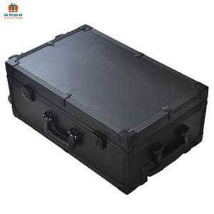 حقيبة نقل محمولة مخصصة من الألومنيوم لطاولة دي جي ومشغل أسطوانات الفينيل ومكبرات الصوت - Product Image 3