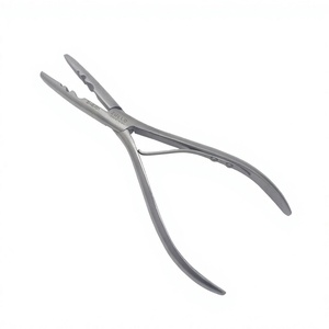 Pince à extensions de cheveux en acier inoxydable à pointe carrée pour kératine - Product Image 1