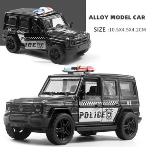 1:39 합금 경찰차 다이 캐스트 장난감 풀백 합금 문 열기 차량 모델 시뮬레이션 어린이 스포츠 유틸리티 자동차 - Product Image 4