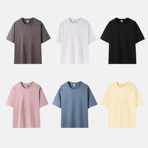 T-shirt à manches courtes pour homme de haute qualité, 100% coton, col rond, streetwear, 210 g/m², design uni décontracté et surdimensionné - Product Image 3