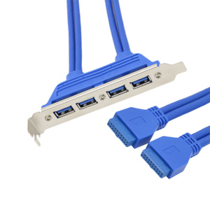 Cable de extensión Usb 3,0 de cuatro puertos, adaptador de placa base de 20 pines a Usb, cable de cobre azul para puertos traseros de caja de ordenador - Product Image 4