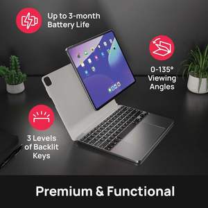 Wireless <b>Keyboard</b> Case <b>with</b> Multi-Touch Track pad for iPad Pro 11" & iPad Air 11" <b>with</b> Magnetic SnapFit Case Space Gray Laudtec - Product Image 5