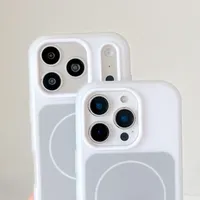 Coque magnétique 2-en-1 antichoc souple couleur mate effet bonbon pour iPhone 17 Air 16 15 14 Plus 13 12 Pro Max 11