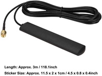 Antenne externe omnidirectionnelle étanche WIFI GSM 3G 4G LoRa/LPWAN en caoutchouc, autocollante 2,4 GHz pour connecteur mâle/femelle