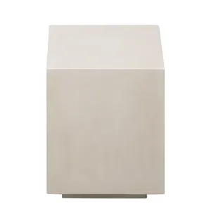 Kirkasa Square End Table With Cement Top And Sturdy Legs For Small Spaces And Cafes Factory Hot Sale