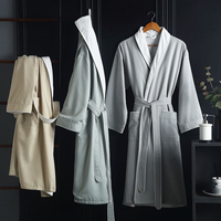 Peignoir de luxe vêtements de nuit pour femmes coutisable à manches longues Peignoir pyjamas coton hôtel Double couche peignoir personnalisé