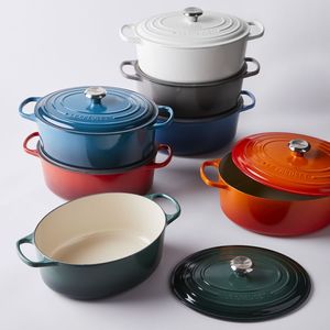 <span class=keywords><strong>DEBIEN</strong></span> Cocotte en fonte émaillée multicolore, écologique, compatible gaz et induction, ronde, avec deux poignées et couvercle, design minimaliste - Product Image 5