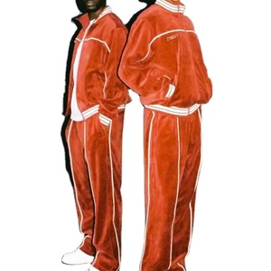 Clothing Manufacturer Custom Winter High Quality 3m Reflective <b>Velvet</b> <b>Jacket</b> and Pants Two Pieces comfort <b>Velvet</b> Tracksuit Set - Product Image 2