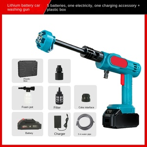 Pistola <span class=keywords><strong>de</strong></span> Agua Inalámbrica <span class=keywords><strong>de</strong></span> Alta Presión con Batería <span class=keywords><strong>de</strong></span> Litio <span class=keywords><strong>para</strong></span> Lavado <span class=keywords><strong>de</strong></span> Autos, Lavadora Eléctrica <span class=keywords><strong>de</strong></span> Uso Doméstico, Material PP, Fabricación China, Modelo Privado - Product Image 4