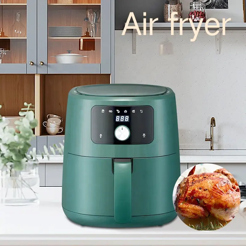 Air Fryer 4 Qt 7 fungsi memasak mesin ayam pintar baki silikon tanpa minyak penggorengan dalam listrik