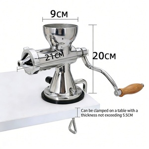 Exprimidor Manual de Acero Inoxidable 304, Extractor de Manivela para Hierba de Trigo, Vegetales, Jengibre y Granada - Product Image 4