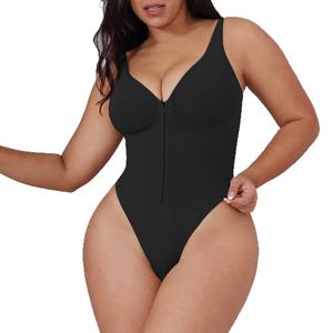 Body de Nylon sin Costuras para Mujer, Diseño Moderno con Control de Abdomen, Espalda Descubierta, Cierre de Cremallera, Levanta Glúteos, Secado Rápido - Product Image 1