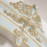 Lit double en bois massif de hêtre antique Grande tête de lit en cuir Meubles design Chambre à coucher Lit King Size