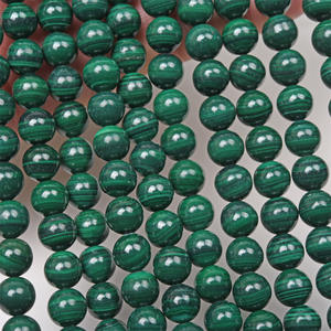 Usine Naturel 6mm 8mm 10mm <span class=keywords><strong>Malachite</strong></span> Pierre Perle Haute Qualité Perles Rondes Gemme Perles En Vrac pour Bracelet Collier Fabrication - Product Image 2
