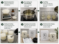 Bougie d'aromathérapie en verre transparent à paroi droite de 200g, plusieurs senteurs, boîte cadeau, vente en gros, OEM, ODM, fournisseur de marques privées