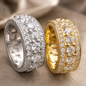 Bague unisexe entièrement pavée pour hommes et femmes, bijou de doigt tendance, unique et stylé - Product Image 5