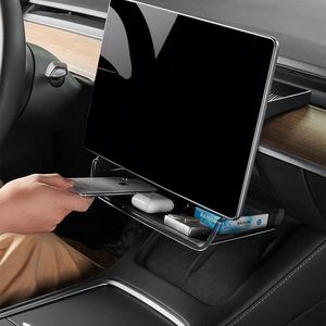 Caja de Almacenamiento Debajo de la Pantalla, Accesorios Interiores para Automóvil, Bandeja de Almacenamiento Debajo de la Pantalla de Control Central para Tesla Model Y Juniper - Product Image 3