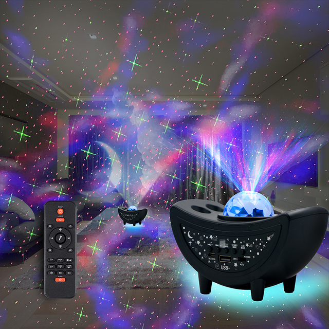 KSWING LED Projector Star Blinking Laser Moon and Cloudy Star galaxy Projector Starry Night Light
