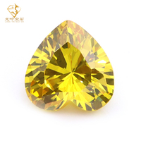 Großhandel Herz schnitt Zirkonia Blau Saphir Gelb Rosa Edelstein CZ Steine Synthetischer Edelstein Blau Zirkon für Schmuck