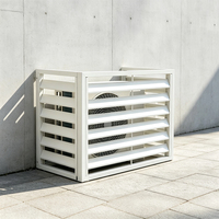 Cache-climatiseur en aluminium à persiennes, pare-soleil extérieur résidentiel, installation facile, ventilation durable, décoratif