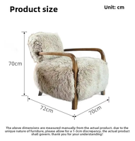 Mid-Century Modern Massivholz-Sofa-Sessel im Designer-Stil, Retro-Einzelsessel, anpassbar, mit hochelastischem Schaumstoff für Wohnzimmer