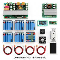 Kit Station d'Énergie Solaire DIY 500W MPPT/PWM avec Onduleur à Onde Sinusoïdale Pure, Double Prises CA et Interrupteur de Sécurité Principal pour Usage Professionnel et Domestique