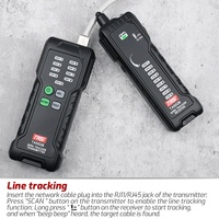 TASI TA502B Rastreador de Cables Eléctricos Digital, Probador de Cables de Red POE RJ45/RJ11, Protección IP65, 1 Año de Garantía