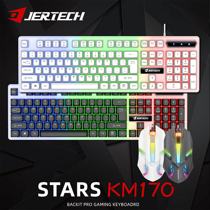 Jertech Keyboard Jertech KM170 RGB Gaming Keyboard and Mouse Combos | Ergonomic Design ...
