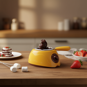 Pot à fondue au chocolat électrique Myrva en acier inoxydable pour usage domestique - Product Image 2