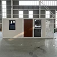 Maison conteneur personnalisée de 20 pieds avec cuisine, salle de bain, 2 chambres, toit plat, extensible, préfabriquée, modulaire