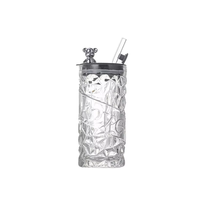 Gobelet en verre avec paille, nouveau design haut de gamme, motif ours mignon, forme diamant, créatif, pour le bureau et la maison