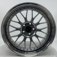 Nuevas llantas de aleación de aluminio forjado 6061 T6 Geruida Hyper Silver con diseño de malla pulida, prensadas a 12000T, con certificación TUV JWL VIA Std S4-00028, de 18 a 24 pulgadas.