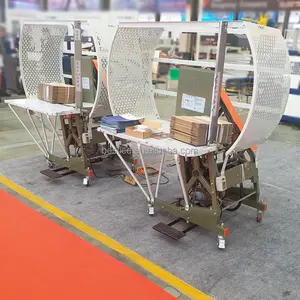 Fabriek Verkopen Semi-Automatische Kartonnen Doos Kartonnen Boekpapier Plastic Pijp Pe Touw Bundel Binding En Strapping Bundelmachine