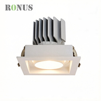 Spot encastré LED COB rotatif de haute qualité 12W anti-éblouissement carré