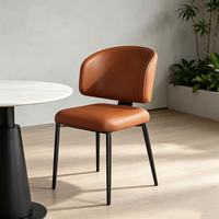 Chaise de salle à manger empilable moderne, structure métallique, dossier haut de gamme pour la maison, salon, mobilier en gros