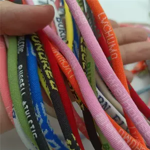 ZONESIN OEM Kordel zug Elastic Woven Jacquard Logo Runde Seils chnur für Textilien