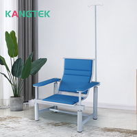 Chaise de perfusion médicale mobile en acier inoxydable confortable nouveau modèle de gros d'usine OEM pour hôpital et clinique