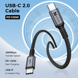 Cable USB <span class=keywords><strong>Tipo</strong></span> <span class=keywords><strong>C</strong></span> UNIEAN <span class=keywords><strong>de</strong></span> 1m/2m/3m, 100w 5A, Carga Rápida, Transferencia <span class=keywords><strong>de</strong></span> <span class=keywords><strong>Datos</strong></span>, Cable <span class=keywords><strong>de</strong></span> Carga Trenzado <span class=keywords><strong>de</strong></span> Nailon Resistente para iPhone 17 - Product Image 3