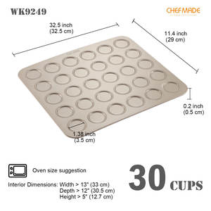 <span class=keywords><strong>Antiaderente</strong></span> in acciaio al carbonio oro champagne marcarons vaschetta di cottura biscotti foglio - Product Image 2