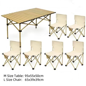 Conjunto de Mesa y Sillas Plegables Portátiles Modernas, Resistentes a la Humedad, Fáciles de Limpiar, para Fiestas al Aire Libre, Actividades Escolares y de Gimnasio - Product Image 2
