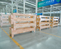 Cama de Pilates con Plataforma Deslizante Doble de Madera de Arce, Riel Externo, Marco de Madera Dura Anti-deformación para Clínica de Fisioterapia