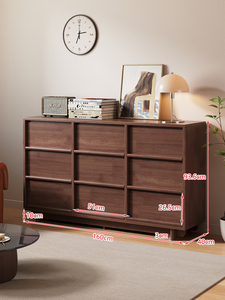 Solid Wood <b>Drawer</b> Cabinet Storage Cabinet for Living Room Dining Sideboard Bedroom Furniture 9-<b>Drawer</b> Cabinet - Product Image 6