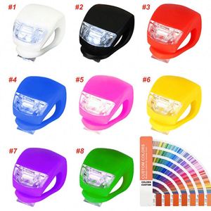 Feux arrière de vélo en silicone multicolores en gros avec logo, étanches, personnalisables, à LED stroboscopiques pour la nuit - Product Image 2