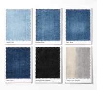Tissu denim extensible 10OZ en stock usine 78% Coton 18% Polyester 2% Rayonne 2% Spandex 66/67" Respirant Résistant à l'abrasion