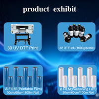 Imprimante UV DTF haute vitesse XP600 I3200 AB pour autocollants en cristal, tasses, stylos, casques, métal, bois, machine d'impression de transfert de logo personnalisé