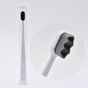 Cepillo de dientes cilíndrico de cabeza pequeña con cerdas ultrafinas y suaves para adultos, hombres y mujeres, uso doméstico, cerdas de nailon, paquete individual - Product Image 5